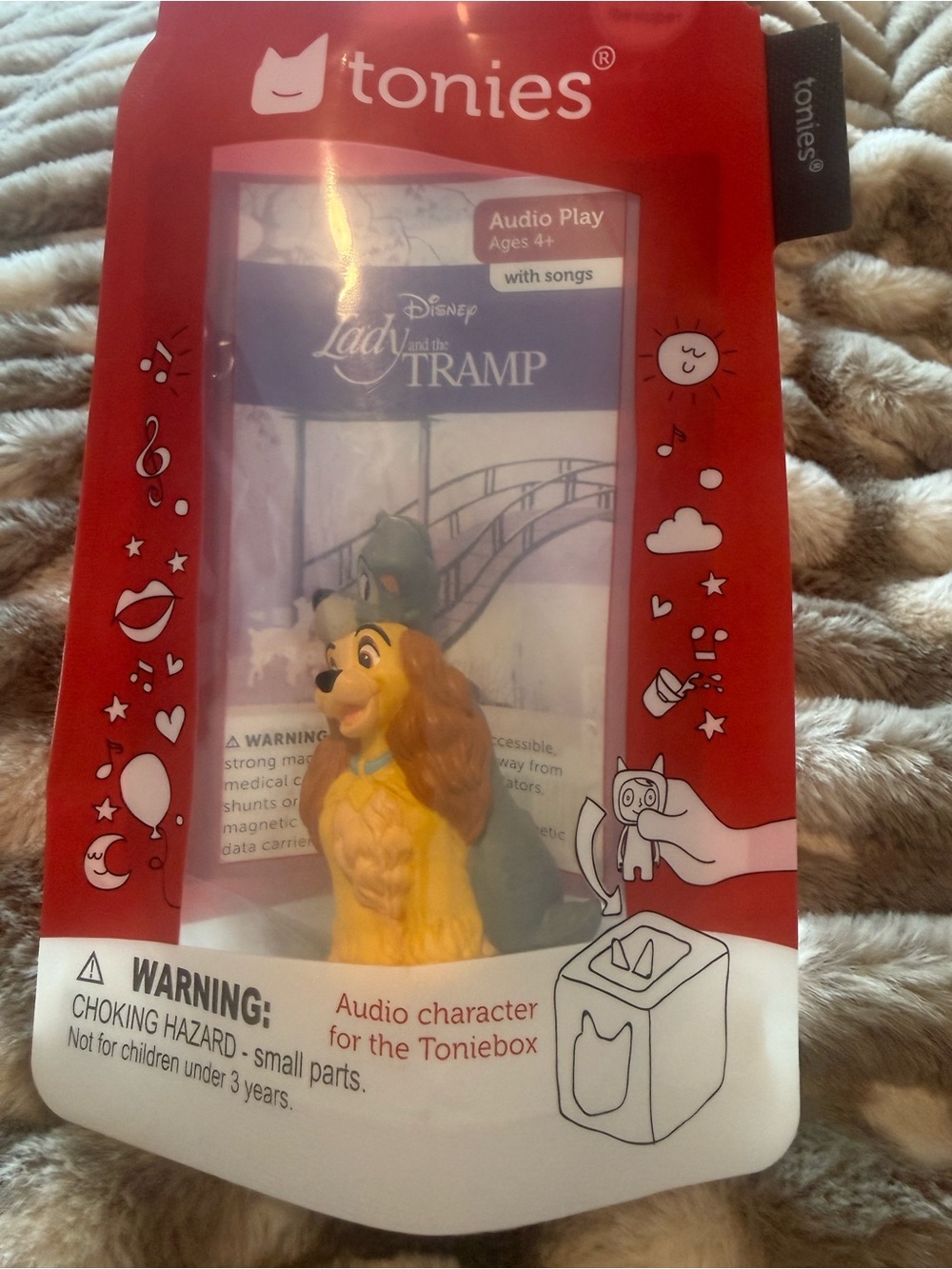 Disney Tonies Lady and the Tramp Audio Figure - Yellow & Red